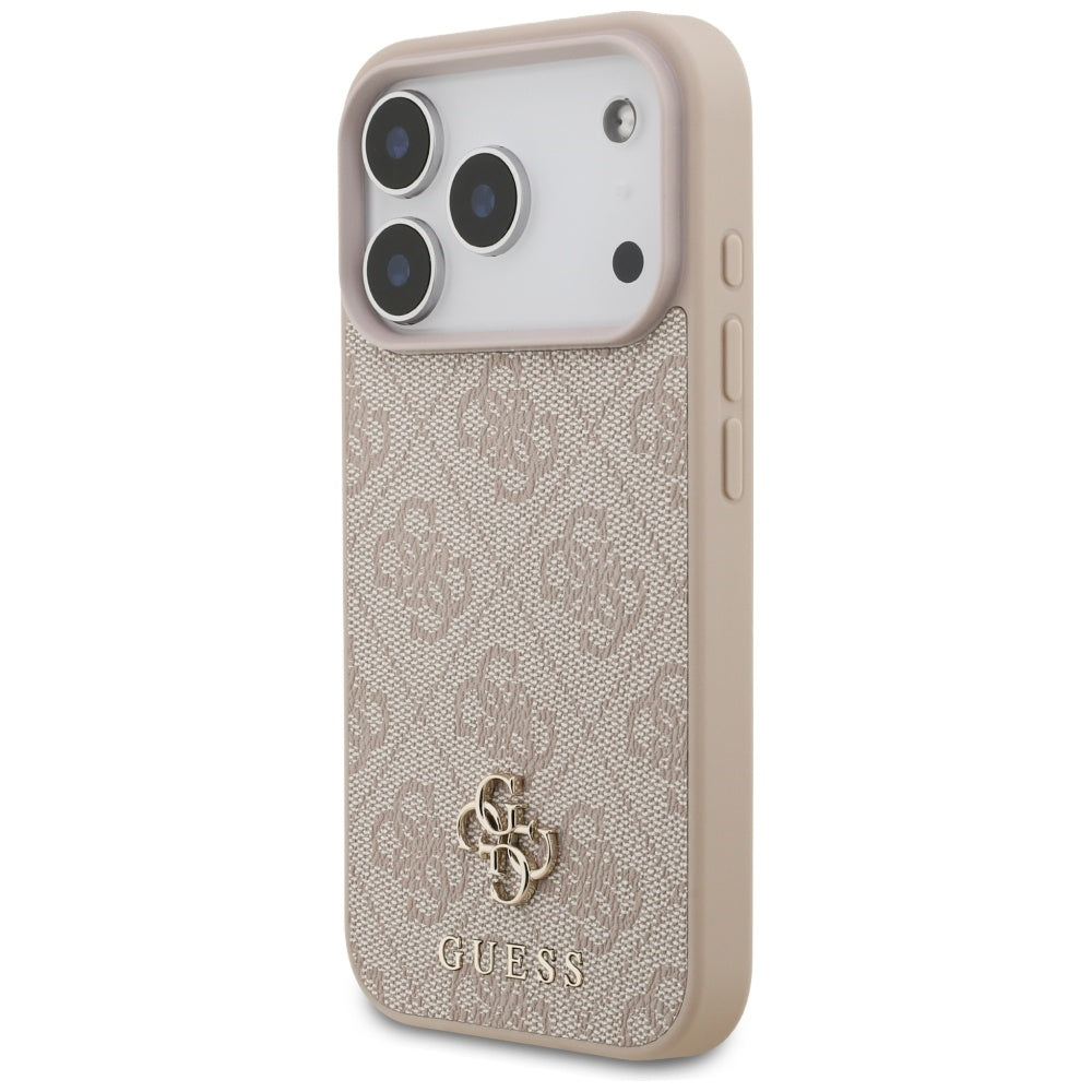 MagSafe tok Apple iPhone 17 Pro-hoz, Guess, 4G Small and Classic Logo, Rózsaszín
