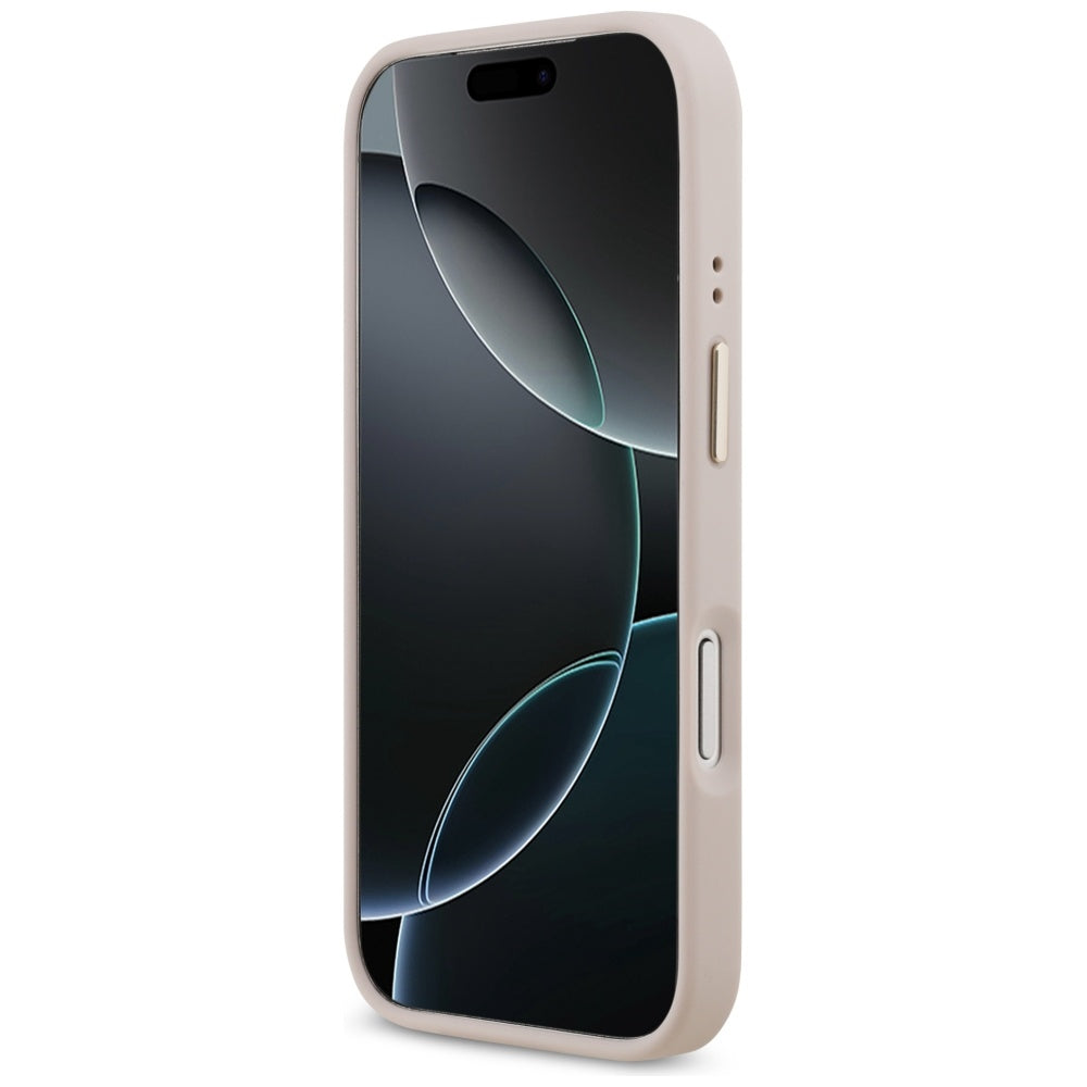 MagSafe tok Apple iPhone 17 Pro-hoz, Guess, 4G Strass Logo, Rózsaszín