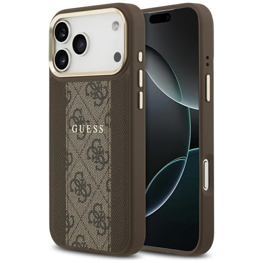 MagSafe tok Apple iPhone 17 Pro-hoz, Guess, 4G Stripe, Barna