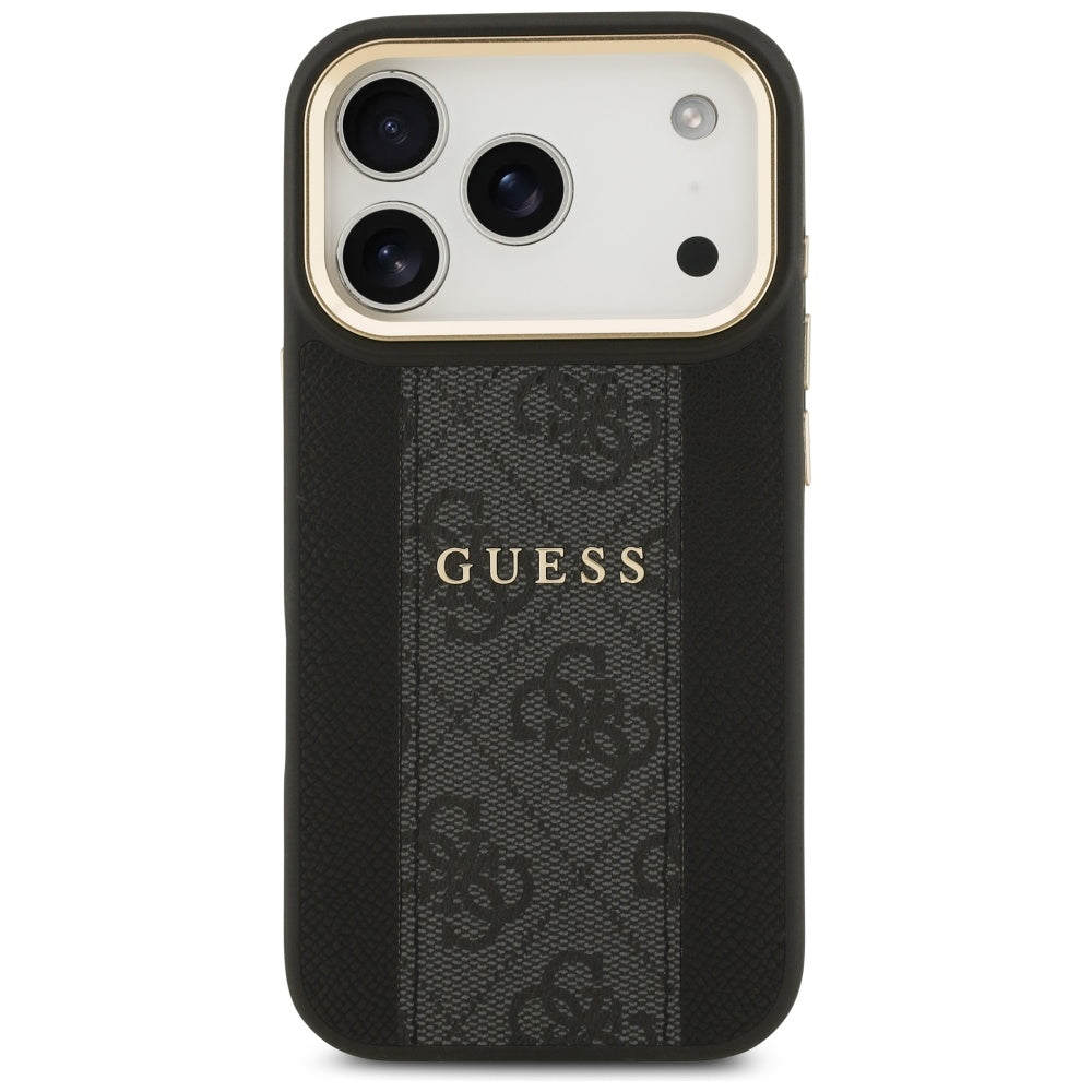 MagSafe tok Apple iPhone 17 Pro-hoz, Guess, 4G Stripe, Fekete