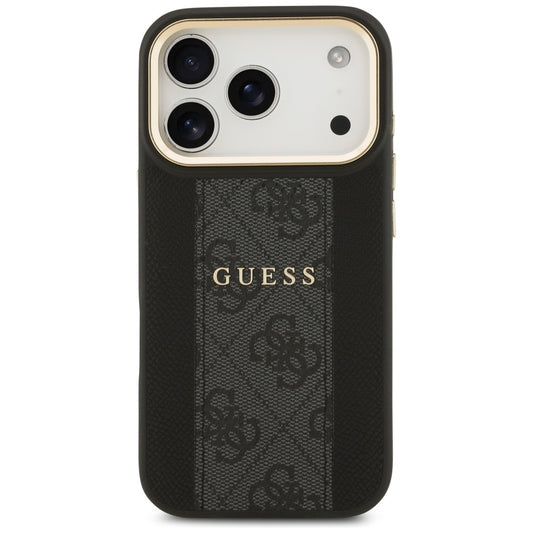 MagSafe tok Apple iPhone 17 Pro-hoz, Guess, 4G Stripe, Fekete
