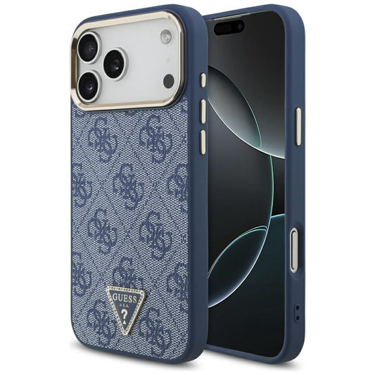 MagSafe tok Apple iPhone 17 Pro-hoz, Guess, 4G Triangle Logo, Aranykék