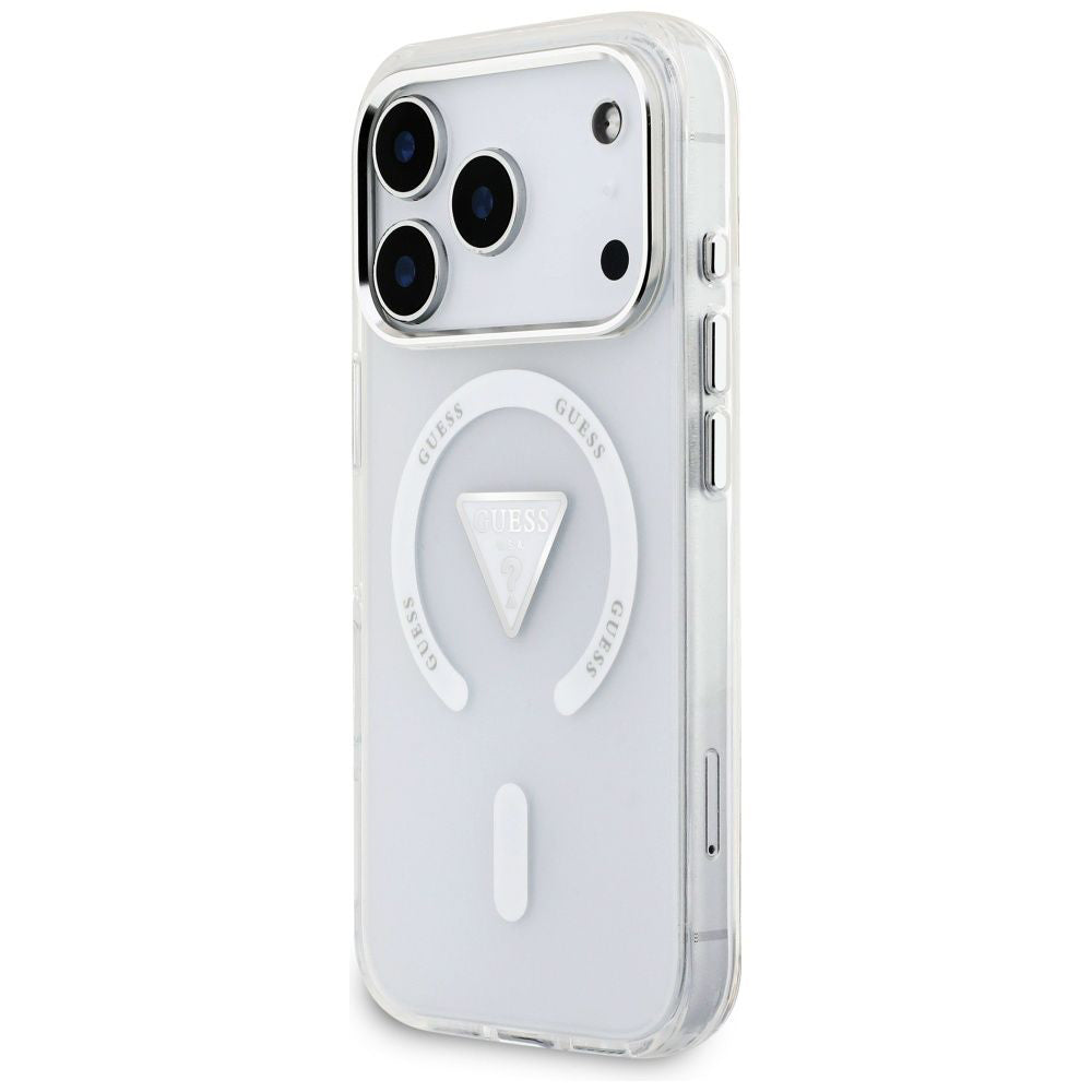 MagSafe tok Apple iPhone 17 Pro-hoz, Guess, IML Gradient Triangle Logo, Átlátszó
