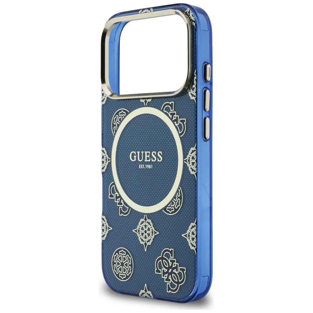 MagSafe tok Apple iPhone 17 Pro-hoz, Guess, IML Peony Dot, Kék