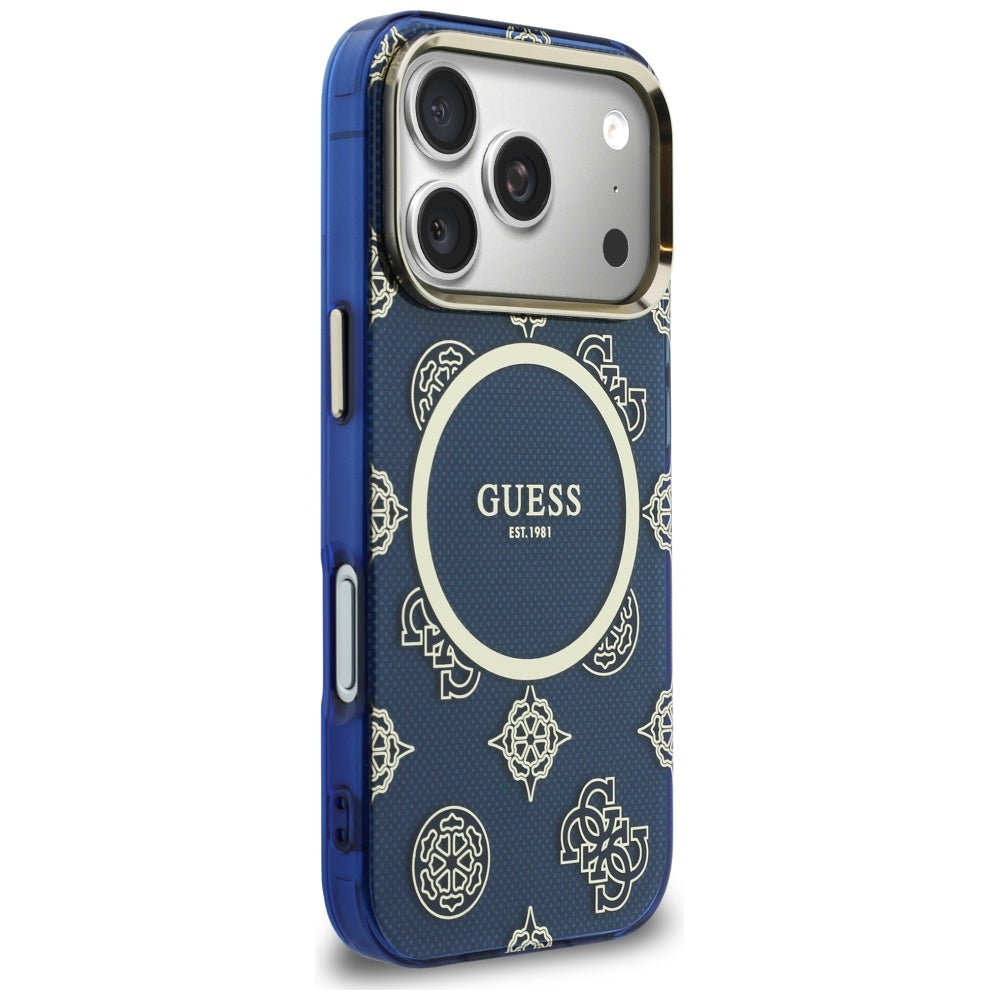 MagSafe tok Apple iPhone 17 Pro-hoz, Guess, IML Peony Dot, Kék