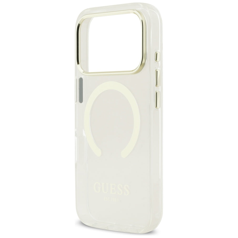MagSafe tok Apple iPhone 17 Pro-hoz, Guess, Metal Outline, Arany