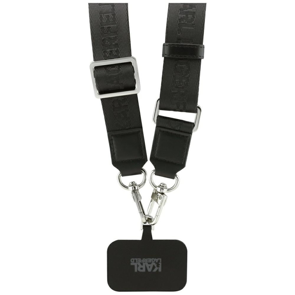 MagSafe tok Apple iPhone 17 Pro-hoz, Karl Lagerfeld, Big Strap Choupette Metal Logo, Fekete