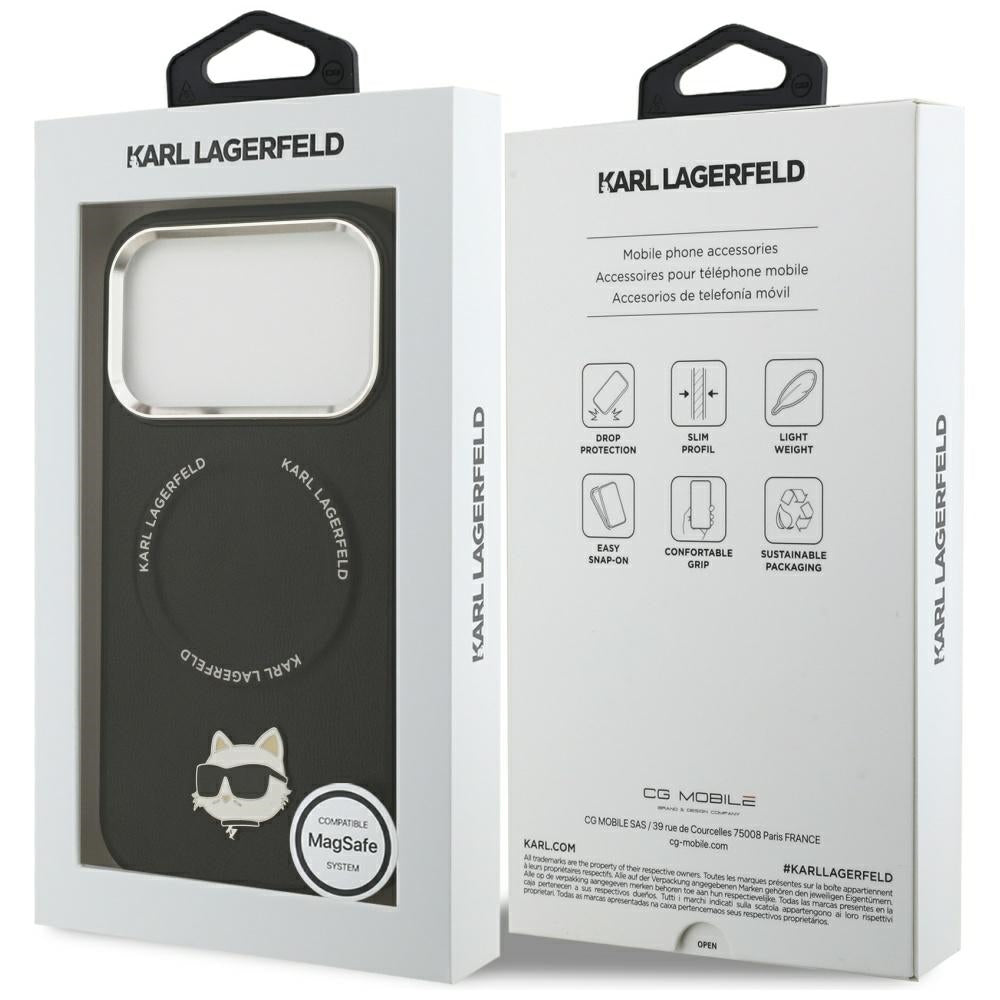 MagSafe tok Apple iPhone 17 Pro-hoz, Karl Lagerfeld, Choupette Pin, Fekete