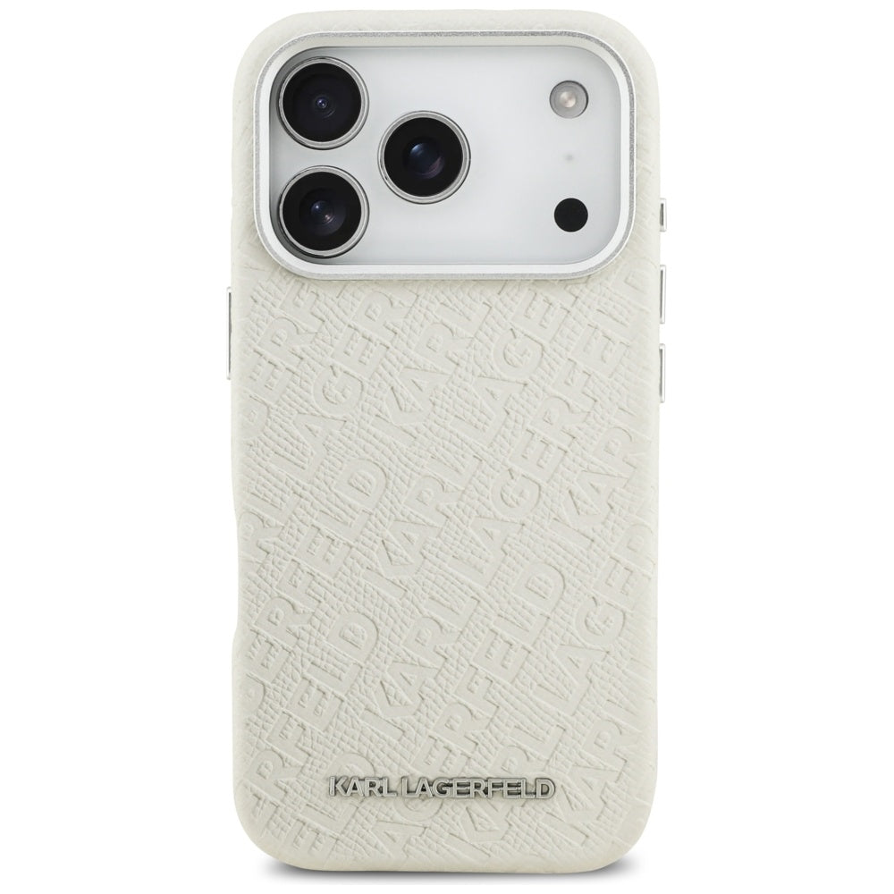 MagSafe tok Apple iPhone 17 Pro-hoz, Karl Lagerfeld, FW Stamped Karl, Bézs