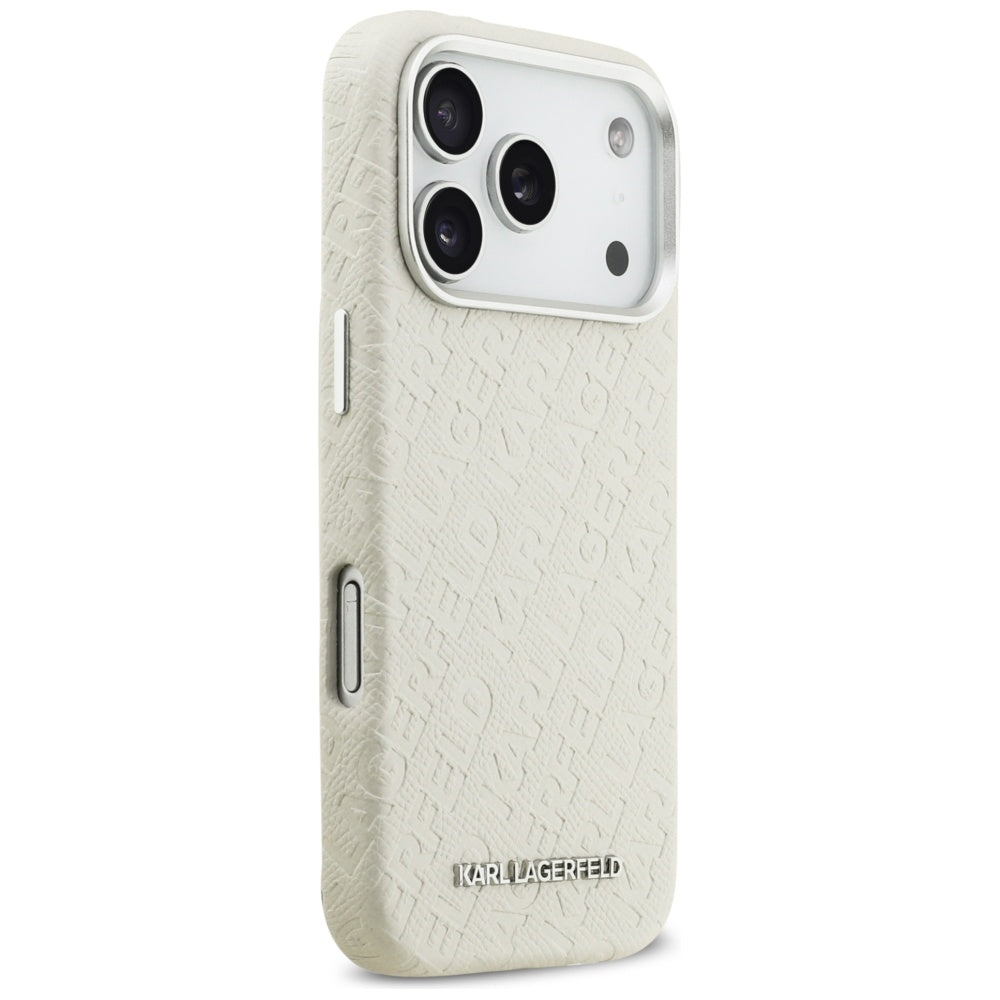 MagSafe tok Apple iPhone 17 Pro-hoz, Karl Lagerfeld, FW Stamped Karl, Bézs