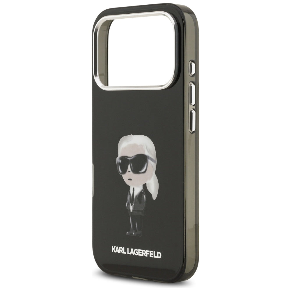 MagSafe tok Apple iPhone 17 Pro-hoz, Karl Lagerfeld, IML Aquarelle Karl Ikonik, Fekete