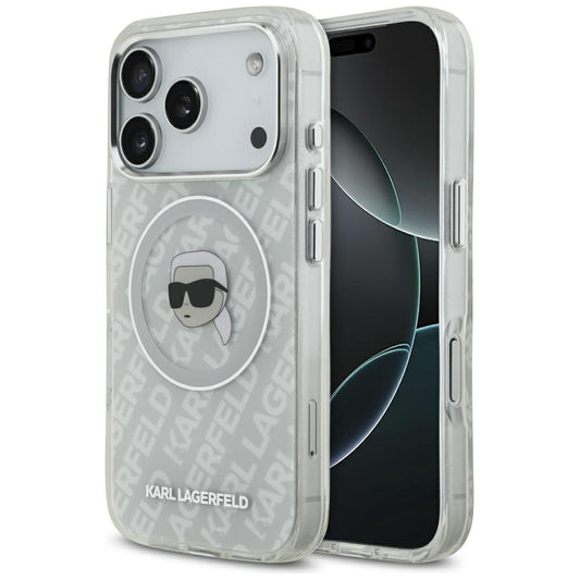 MagSafe tok Apple iPhone 17 Pro-hoz, Karl Lagerfeld, IML Karl`s Head, Szürke