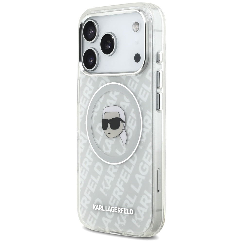 MagSafe Case for Apple iPhone 17 Pro, Karl Lagerfeld, IML Karl's Head, Grey