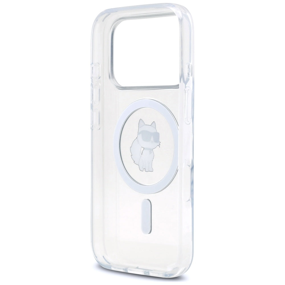MagSafe tok Apple iPhone 17 Pro-hoz, Karl Lagerfeld, IML Logo Choupette, Átlátszó