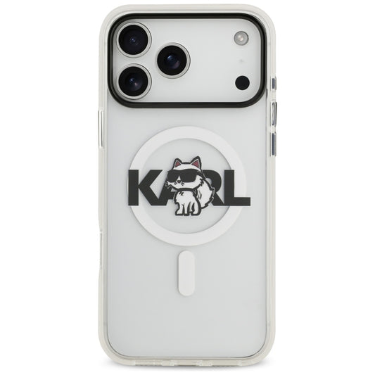 MagSafe tok Apple iPhone 17 Pro-hoz, Karl Lagerfeld, IML Sketch Logo Choupette, Átlátszó