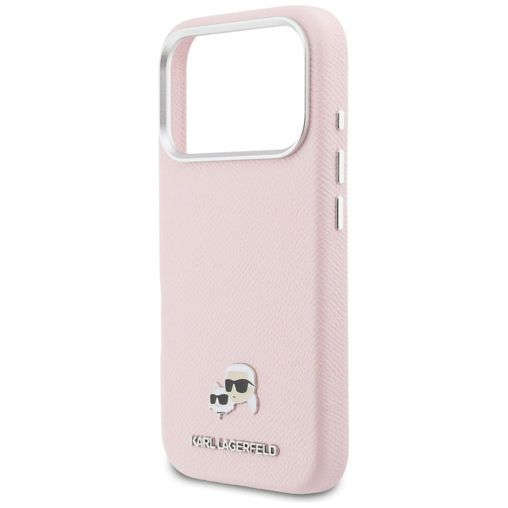 MagSafe tok Apple iPhone 17 Pro-hoz, Karl Lagerfeld, Karl & Choupette Head's Pin, Rózsaszín