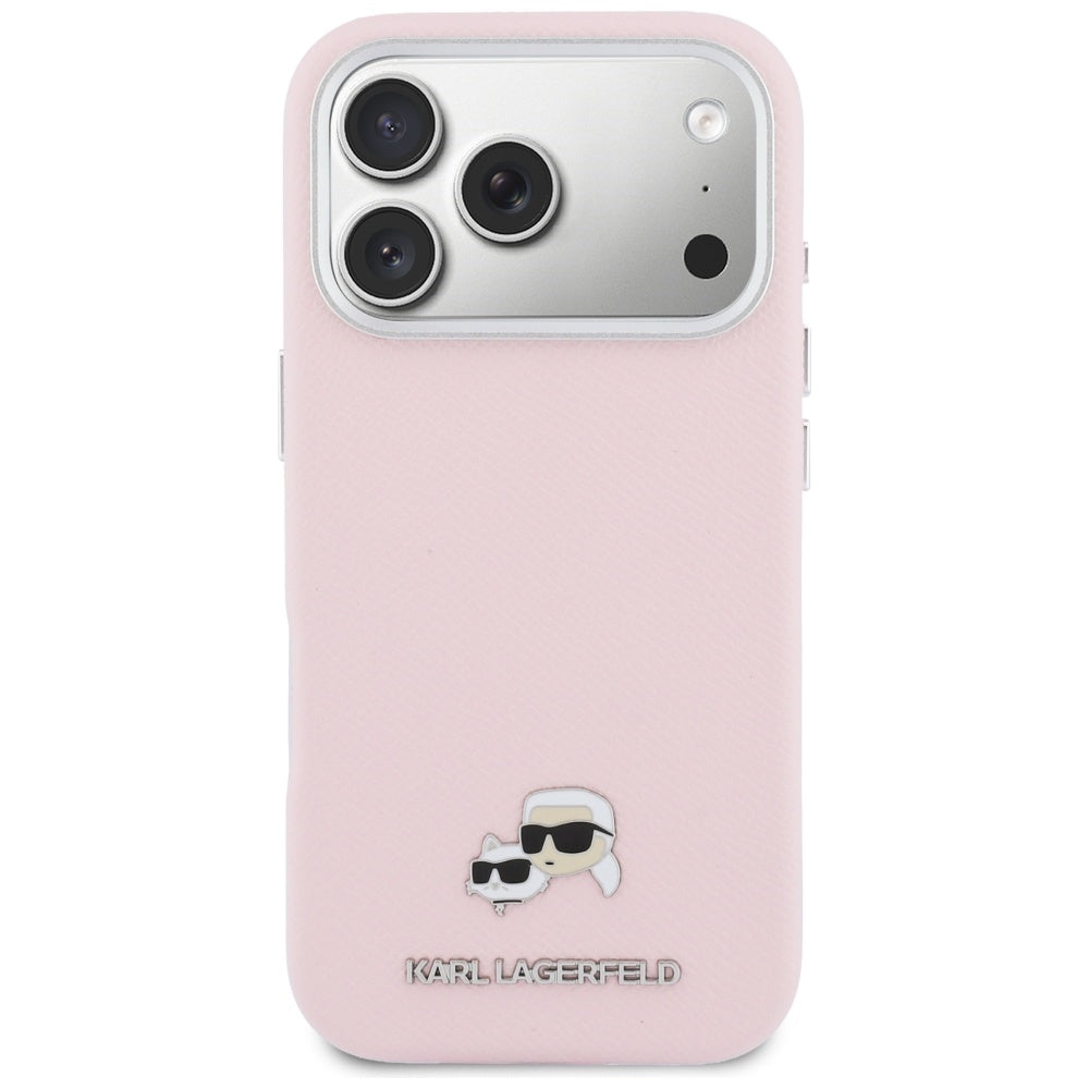 MagSafe tok Apple iPhone 17 Pro-hoz, Karl Lagerfeld, Karl & Choupette Head's Pin, Rózsaszín