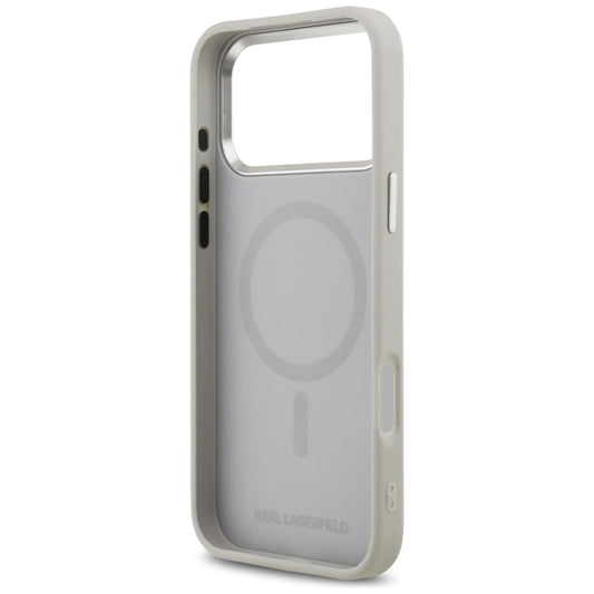 MagSafe Case for Apple iPhone 17 Pro, Karl Lagerfeld, Karl & Choupette Pins, Gray