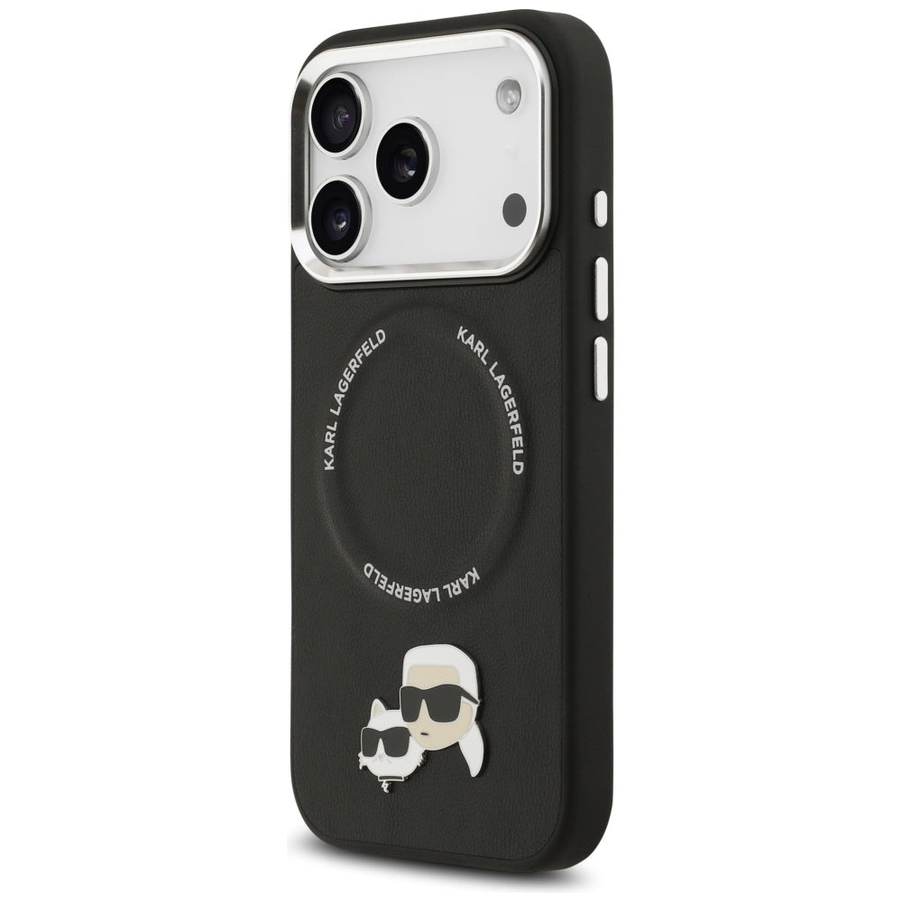 MagSafe tok Apple iPhone 17 Pro-hoz, Karl Lagerfeld, Karl & Choupette Pins, Fekete