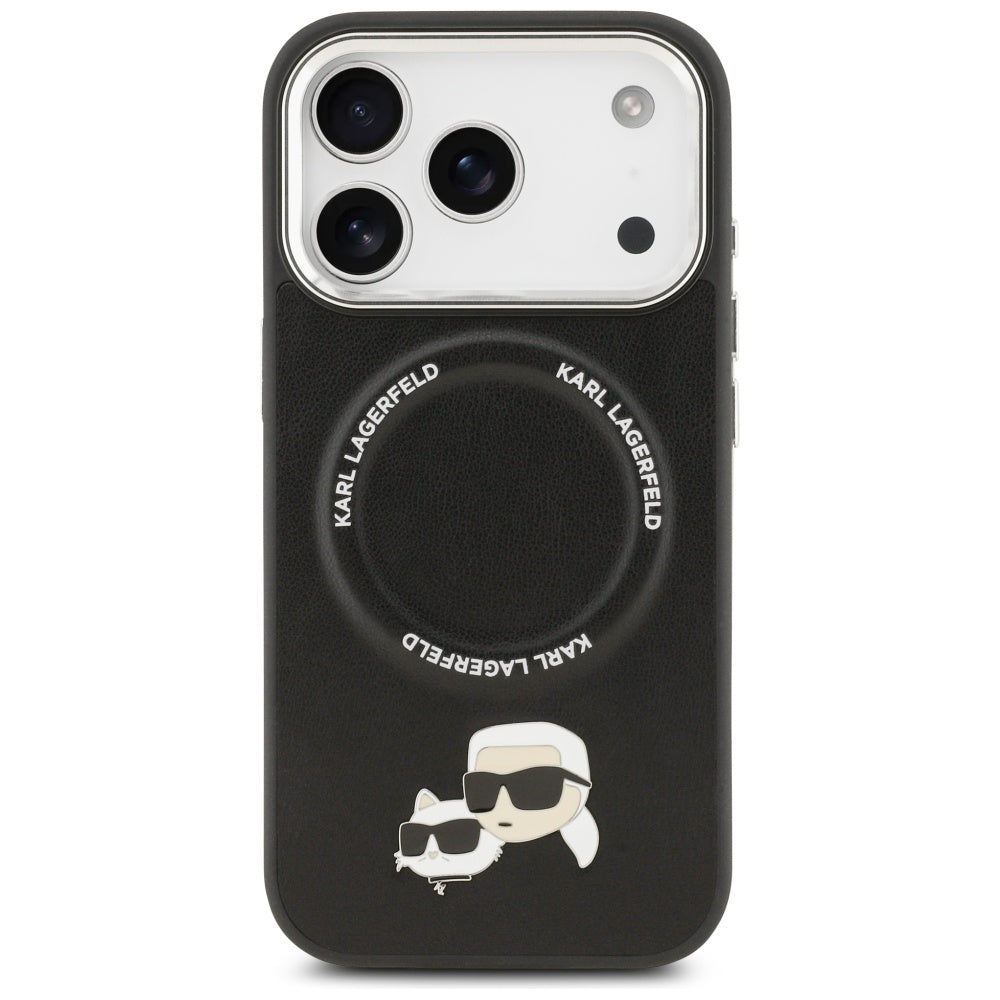 MagSafe tok Apple iPhone 17 Pro-hoz, Karl Lagerfeld, Karl & Choupette Pins, Fekete