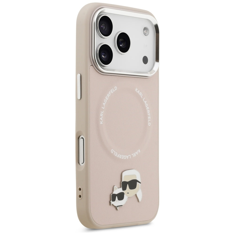 MagSafe tok Apple iPhone 17 Pro-hoz, Karl Lagerfeld, Karl & Choupette Pins, Rózsaszín