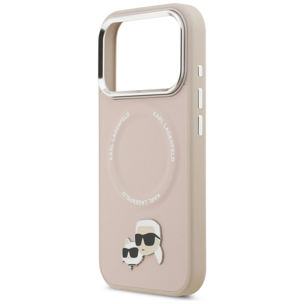 MagSafe tok Apple iPhone 17 Pro-hoz, Karl Lagerfeld, Karl & Choupette Pins, Rózsaszín