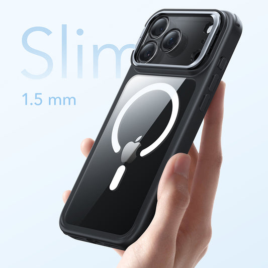 MagSafe tok Apple iPhone 17 Pro Max-hoz, ESR, Classic Hybrid Kickstand, Átlátszó Fekete