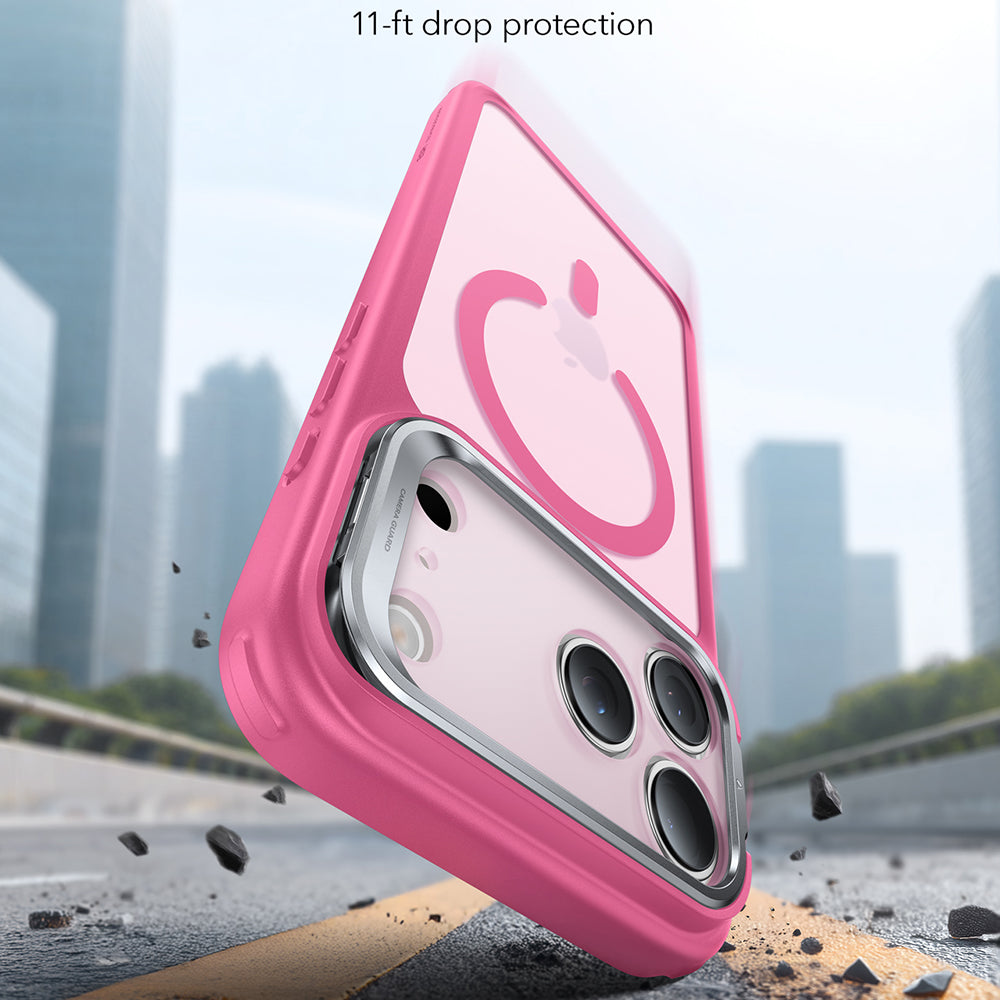 MagSafe tok Apple iPhone 17 Pro Max-hoz, ESR, Classic Hybrid Kickstand, Szatén Rózsaszín