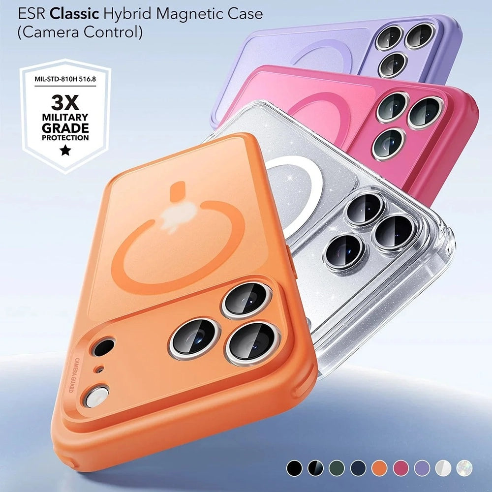 MagSafe tok Apple iPhone 17 Pro Max-hez, ESR, Classic Hybrid Slide, Szatén Narancs