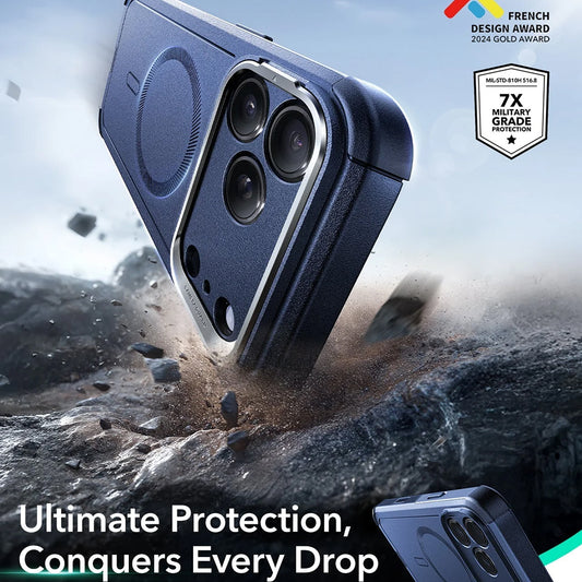 MagSafe tok Apple iPhone 17 Pro Max-hez, ESR, Cyber Armor Kickstand, Kék