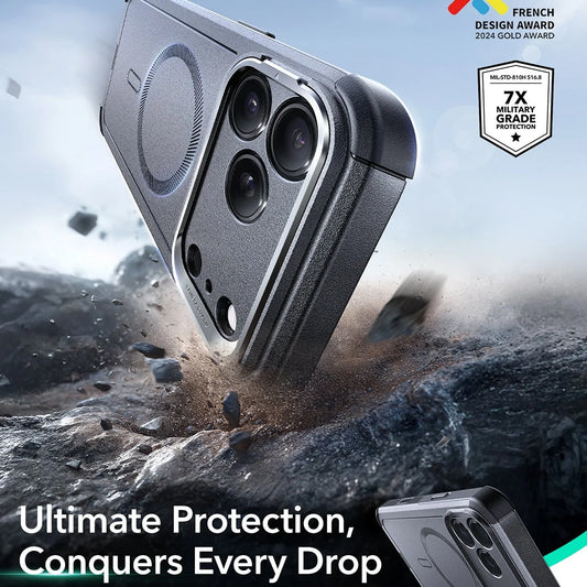 MagSafe tok Apple iPhone 17 Pro Max-hez, ESR, Cyber Armor Kickstand, Szürke