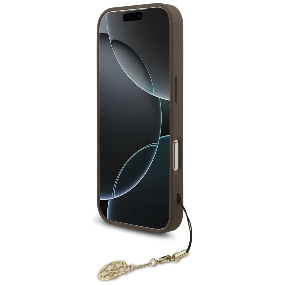 MagSafe tok Apple iPhone 17 Pro Max-hez, Guess, 4G Charm Cradle, Barna