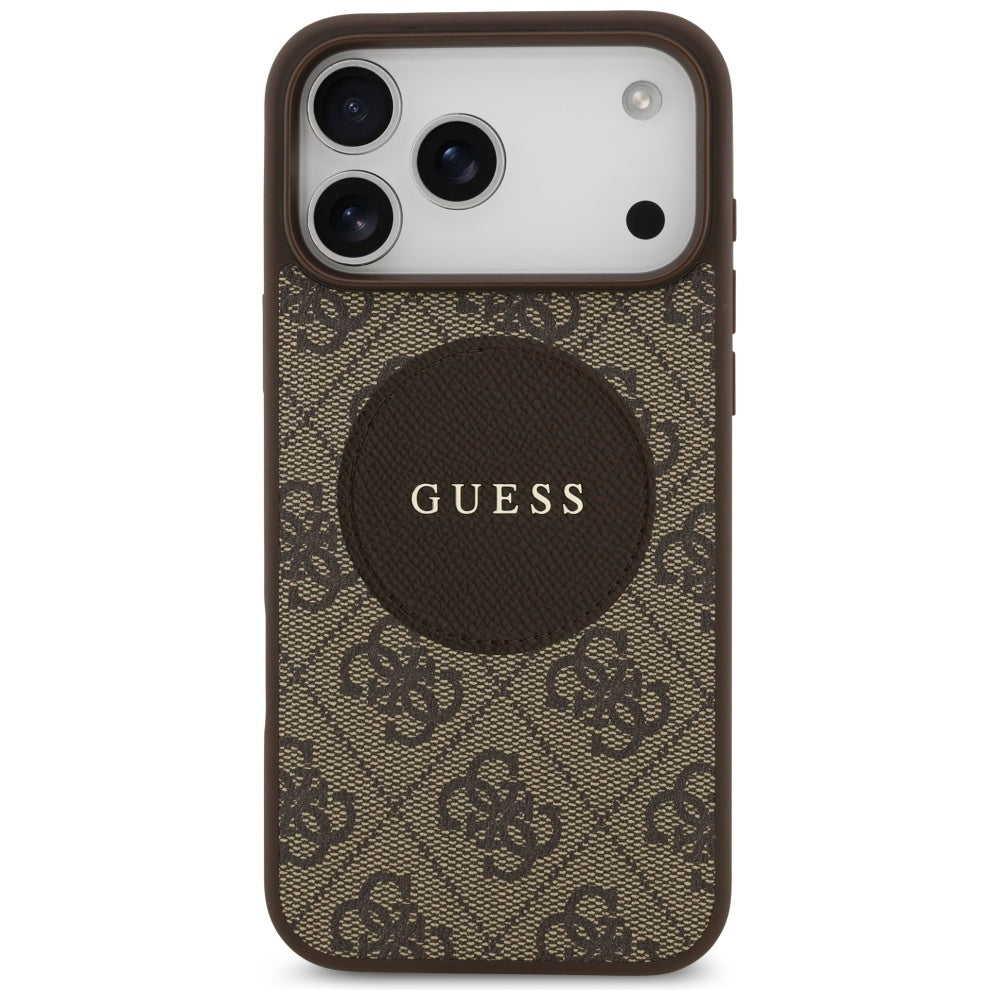 MagSafe tok Apple iPhone 17 Pro Max-hoz, Guess, 4G Circle Classic Logo, Barna