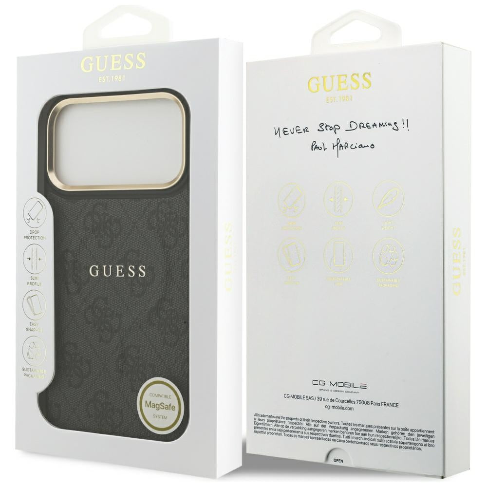 MagSafe tok Apple iPhone 17 Pro Max-hoz, Guess, 4G Classic, Fekete