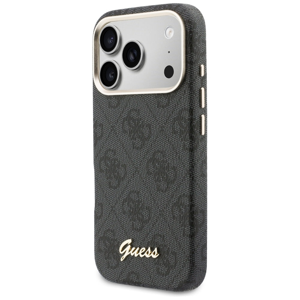 MagSafe tok Apple iPhone 17 Pro Max-hoz, Guess, 4G Script Logo, Fekete