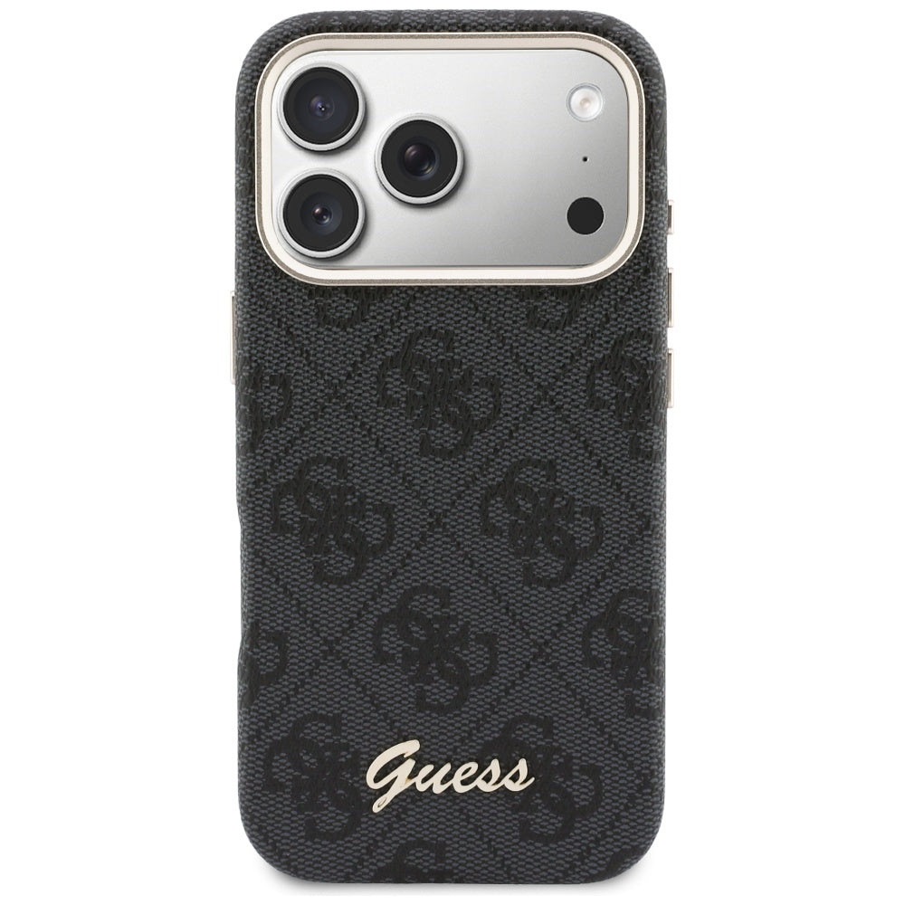 MagSafe tok Apple iPhone 17 Pro Max-hoz, Guess, 4G Script Logo, Fekete