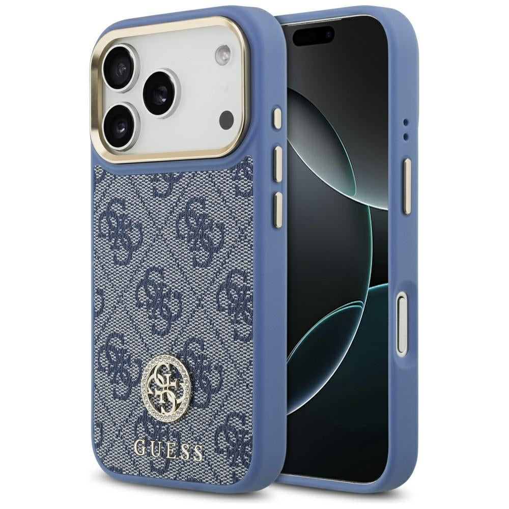 MagSafe tok Apple iPhone 17 Pro Max-hoz, Guess, 4G Strass Logo, Kék