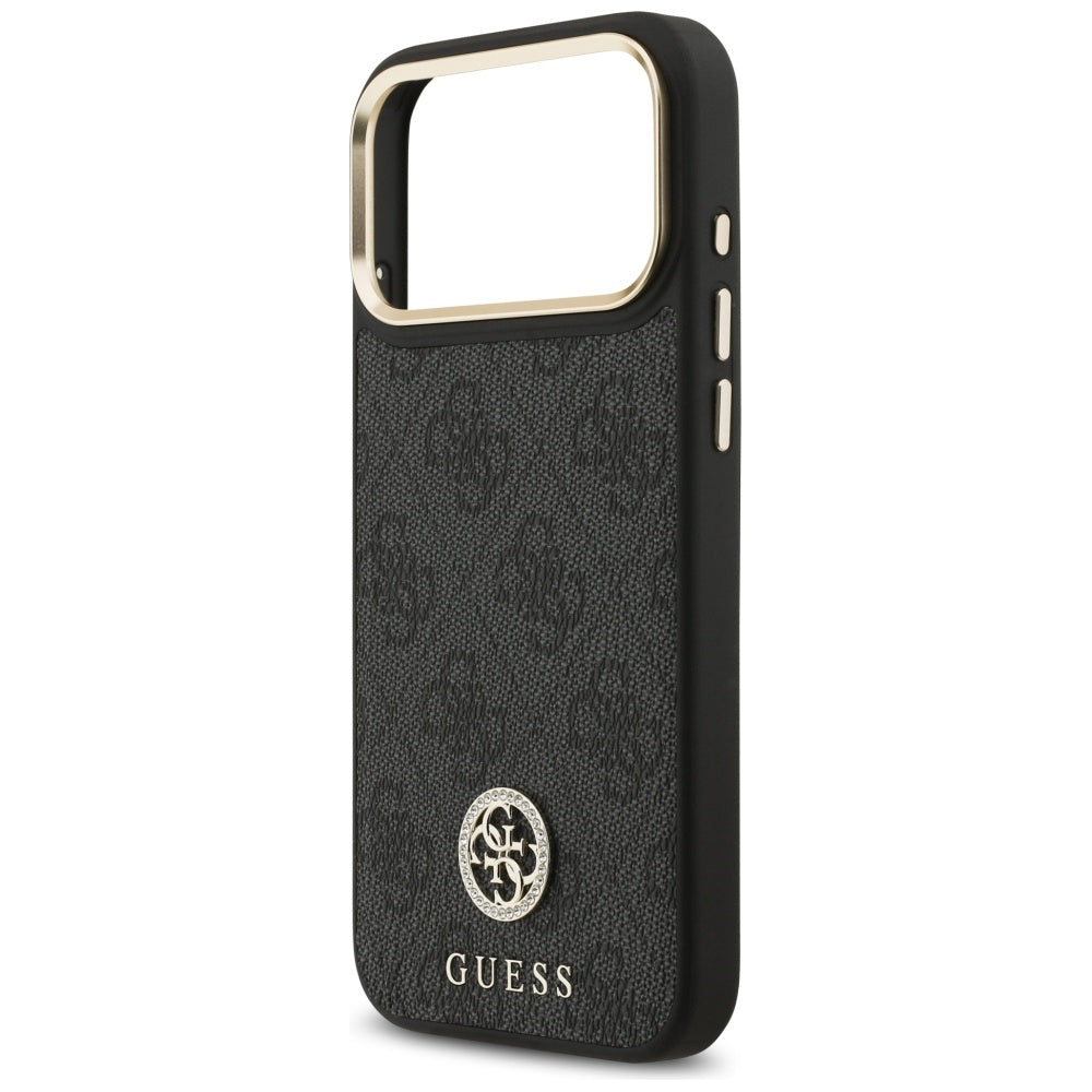 MagSafe tok Apple iPhone 17 Pro Max-hez, Guess, 4G Strass Logo, Fekete