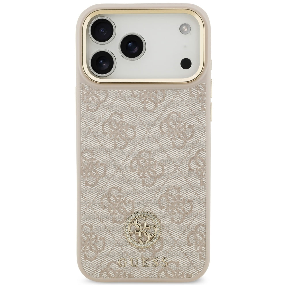 MagSafe tok Apple iPhone 17 Pro Max-hoz, Guess, 4G Strass Logo, Rózsaszín