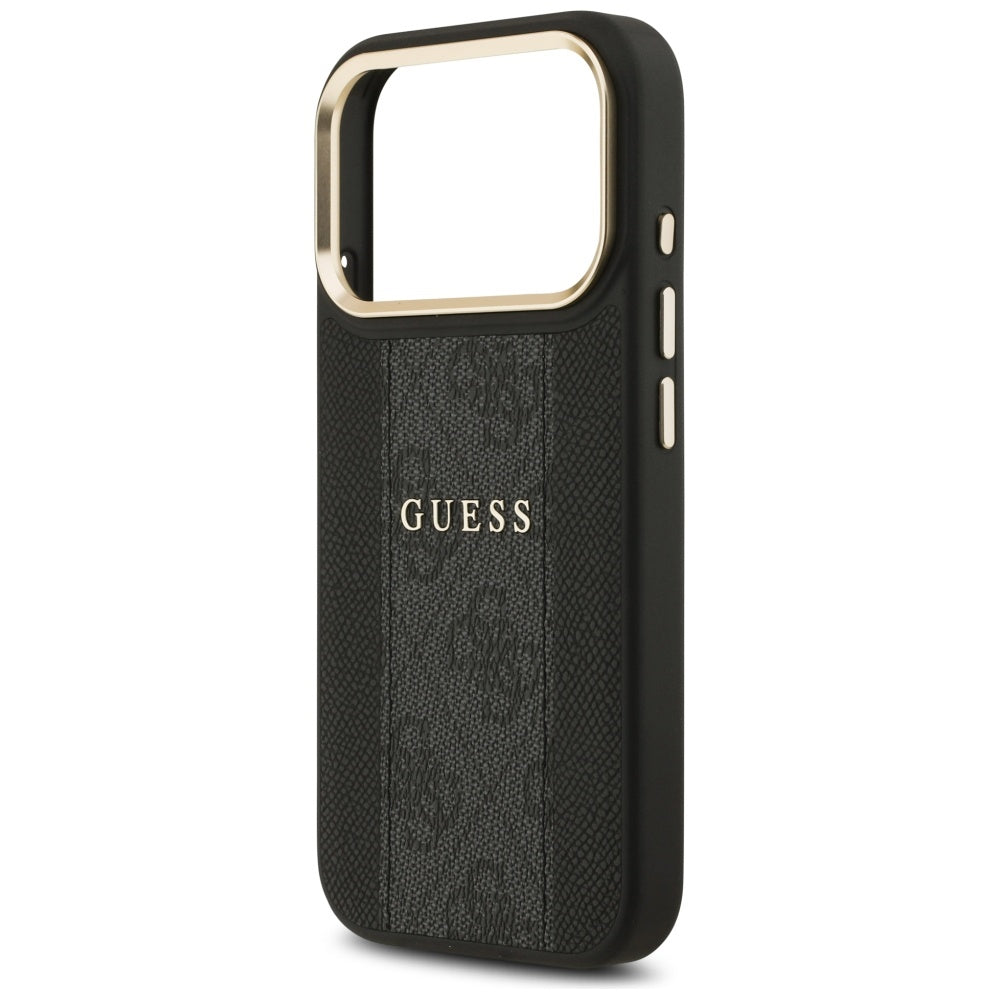 MagSafe tok Apple iPhone 17 Pro Max-hez, Guess, 4G Stripe, Fekete