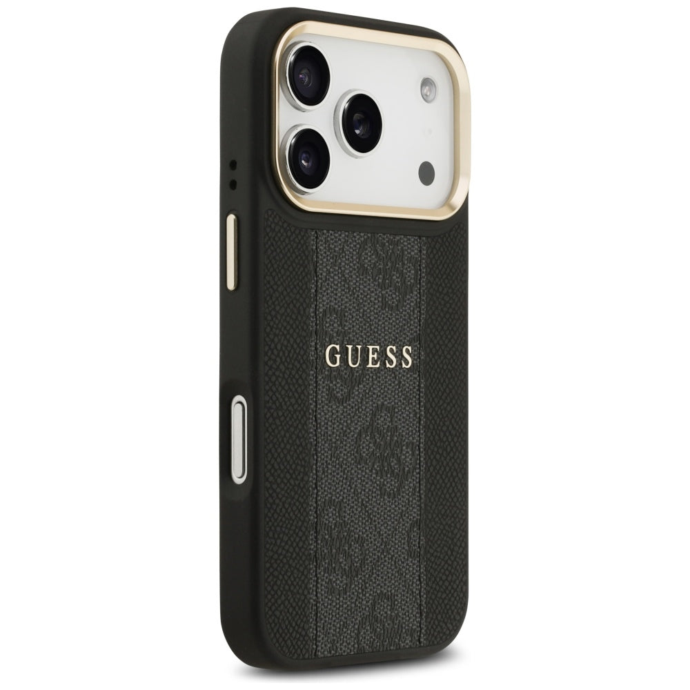MagSafe tok Apple iPhone 17 Pro Max-hez, Guess, 4G Stripe, Fekete