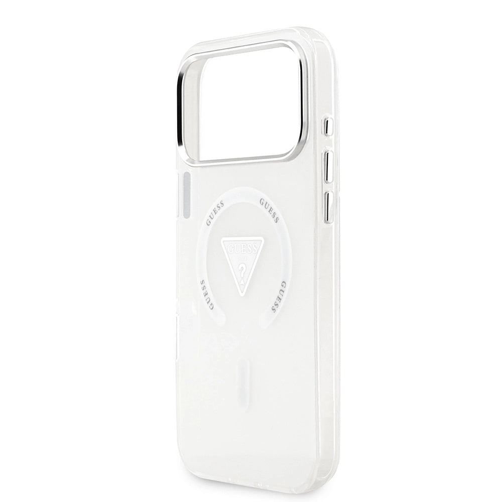 MagSafe tok Apple iPhone 17 Pro Max-hez, Guess, IML Gradient Triangle Logo, Átlátszó