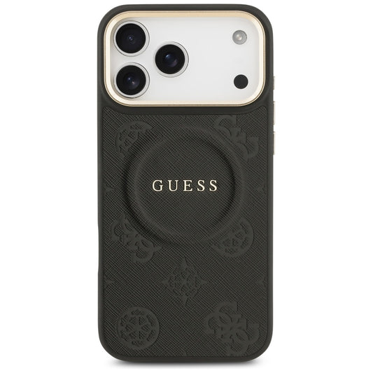 MagSafe tok Apple iPhone 17 Pro Max-hoz, Guess, Peony Hot Stamp, Fekete