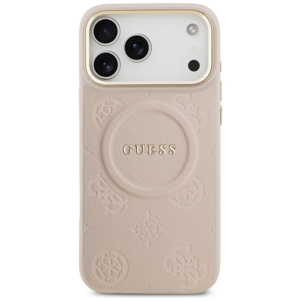 MagSafe tok Apple iPhone 17 Pro Max-hez, Guess, Peony Hot Stamp, Rózsaszín