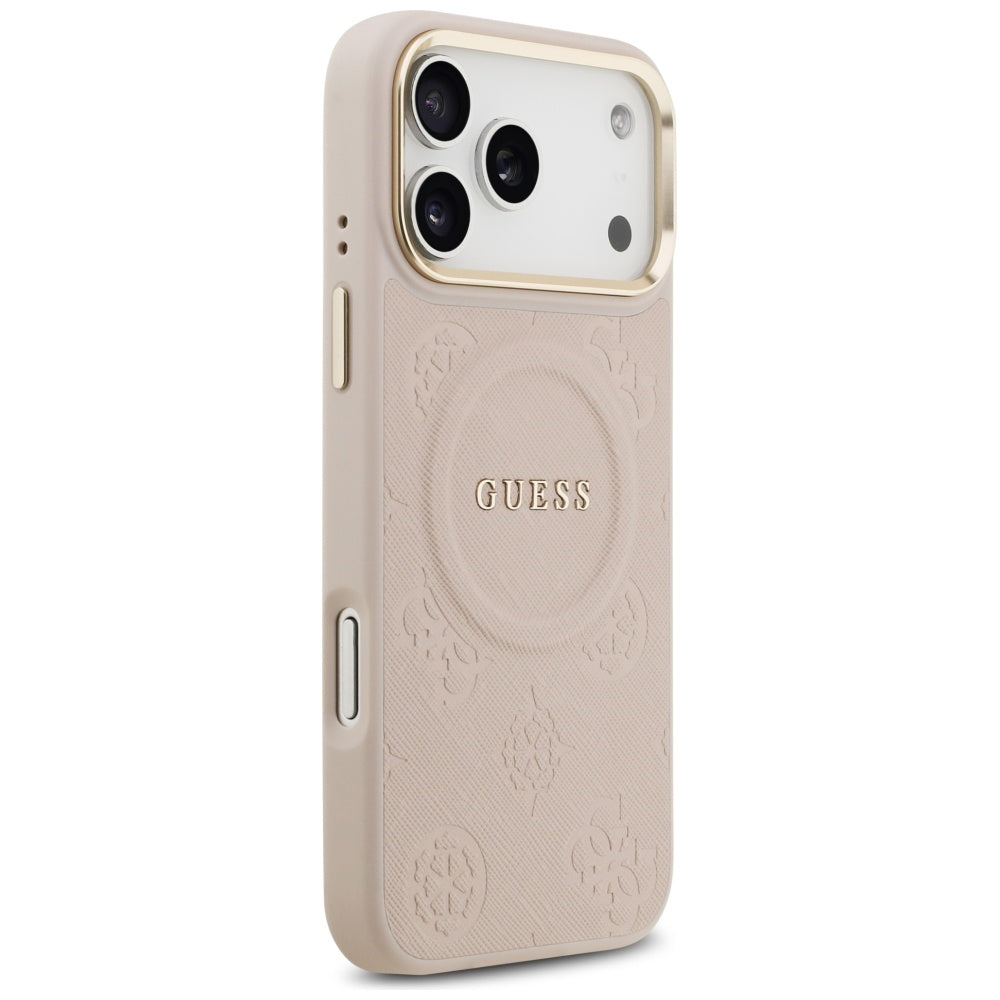 MagSafe tok Apple iPhone 17 Pro Max-hez, Guess, Peony Hot Stamp, Rózsaszín