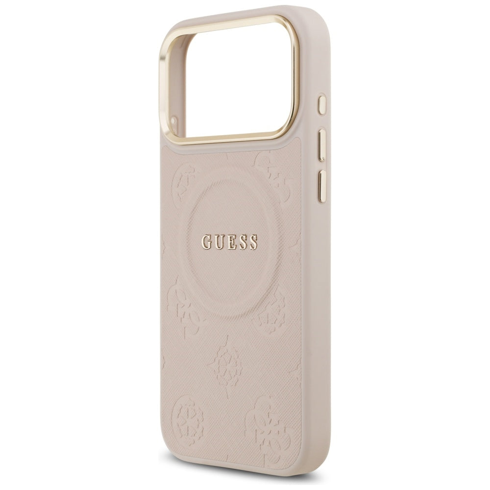 MagSafe tok Apple iPhone 17 Pro Max-hez, Guess, Peony Hot Stamp, Rózsaszín