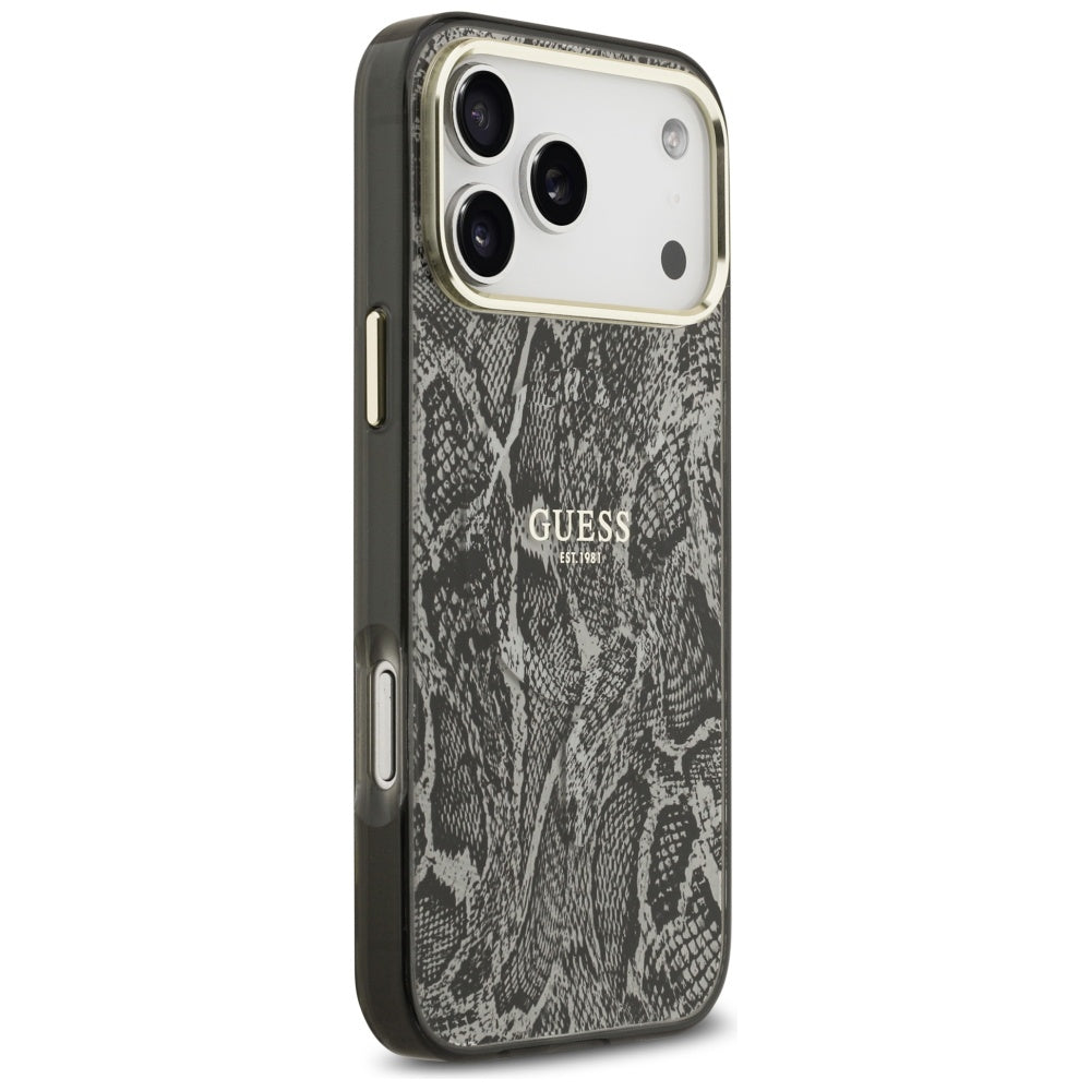 MagSafe tok Apple iPhone 17 Pro Max-hoz, Guess, Python minta, Fekete