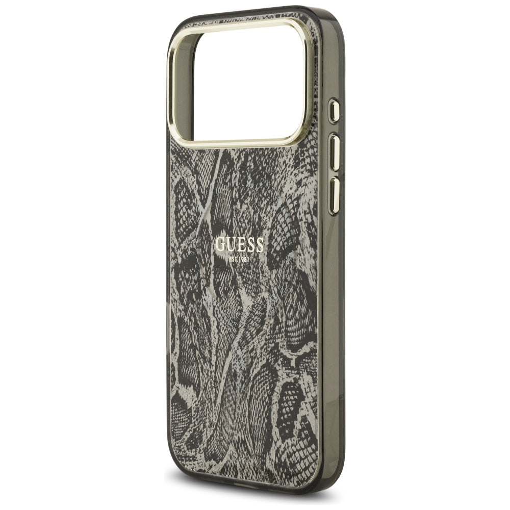 MagSafe tok Apple iPhone 17 Pro Max-hoz, Guess, Python minta, Fekete
