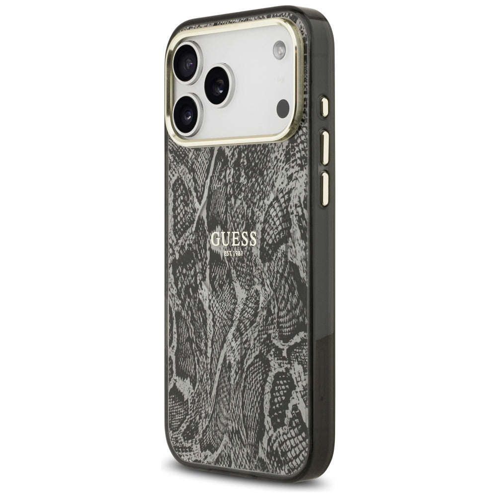 MagSafe tok Apple iPhone 17 Pro Max-hoz, Guess, Python minta, Fekete