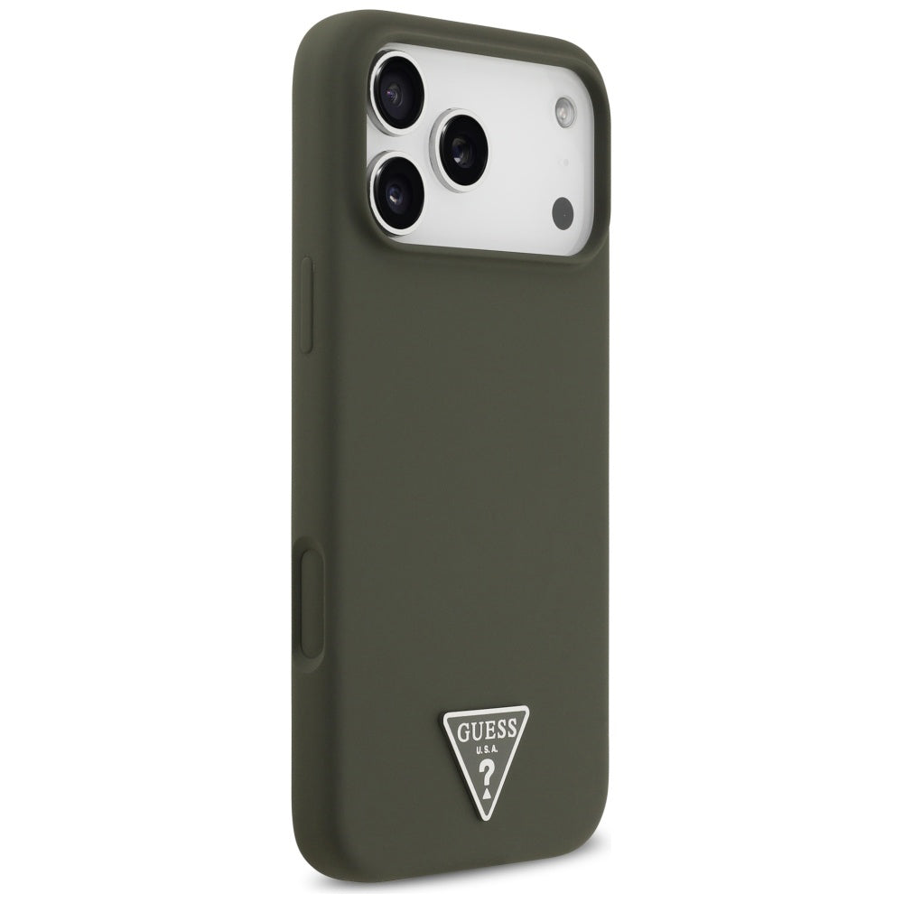 MagSafe tok Apple iPhone 17 Pro Max-hez, Guess, Triangle Logo, Kaki